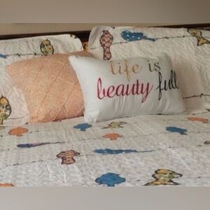 Lush Decor Rowley Set Replacement Pillow Only Orange Diamond Pattern Reversible